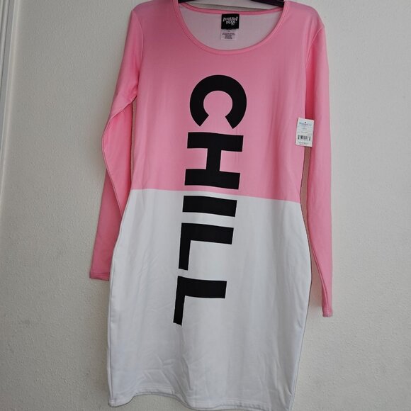 Chill Pill Pink White Dress Halloween Costume Junior's Small 4-6 w/TAG FLAW - Picture 3 of 15